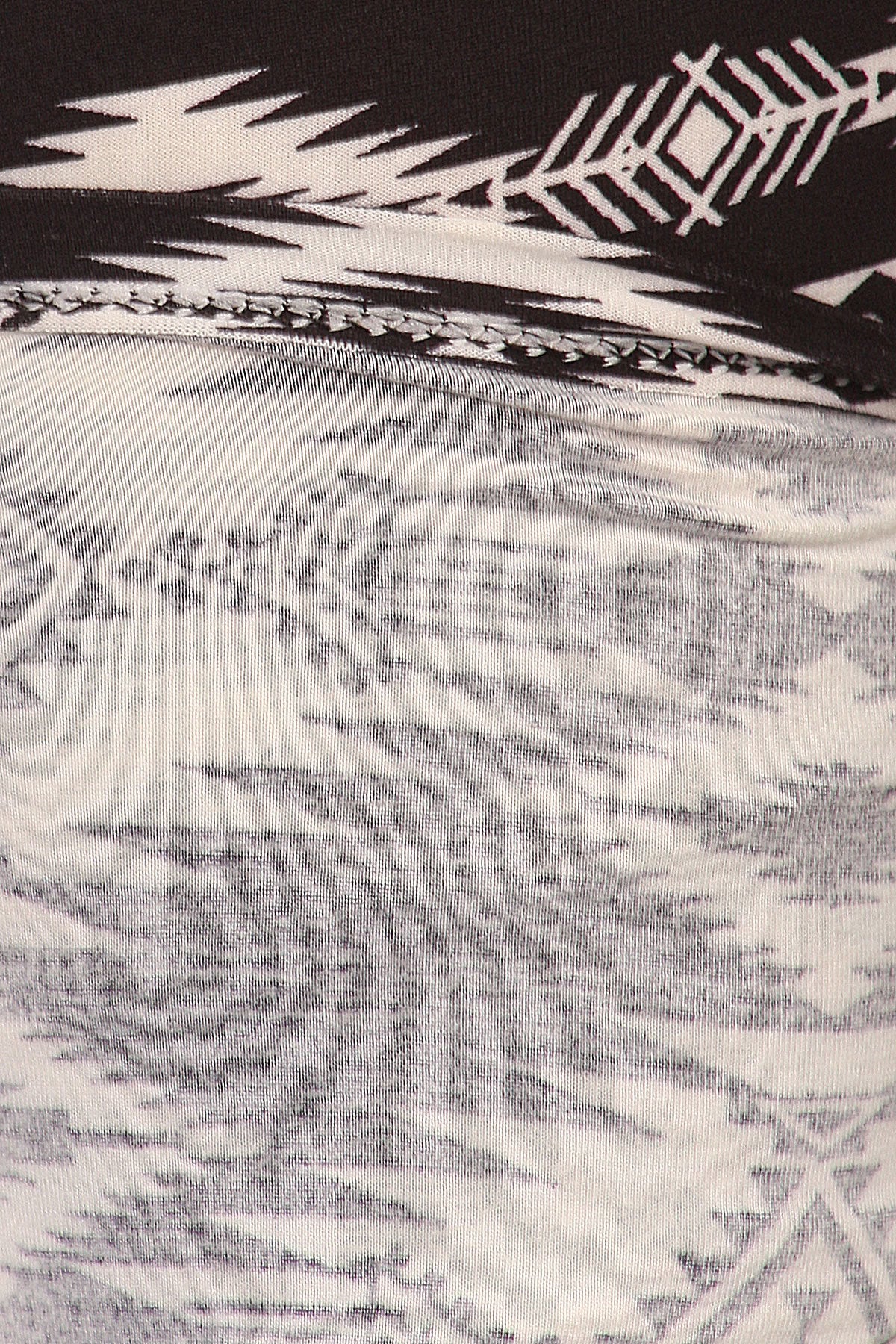 Knit, Tribal Pattern Print, Full Length Leggings With Elastic Waist