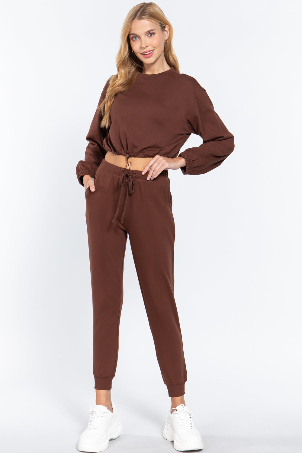 Adjustable Waist French Terry Top