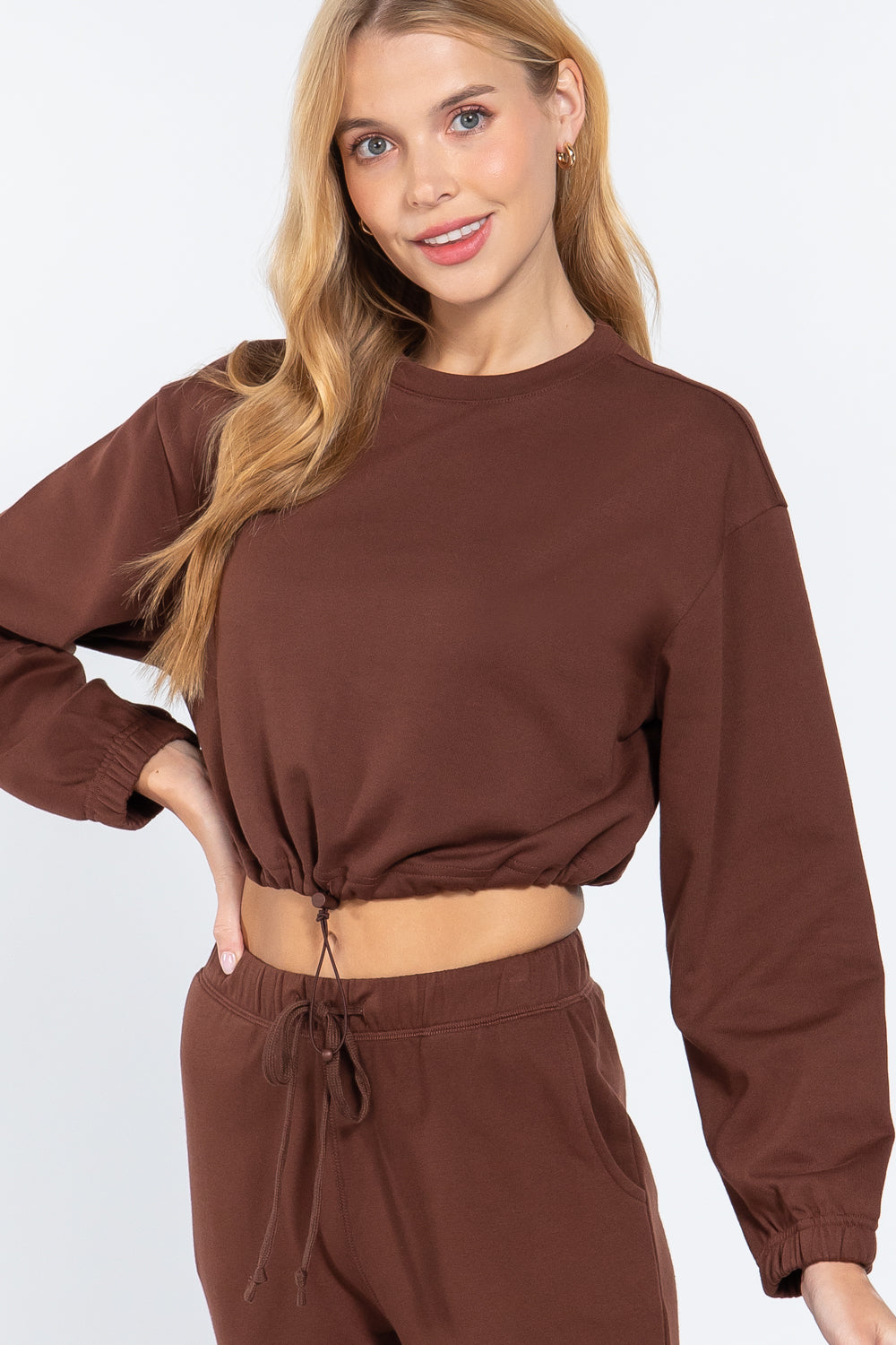 Adjustable Waist French Terry Top